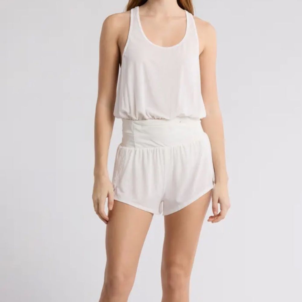 Nwt Light As Air Runsie Romper Free People White